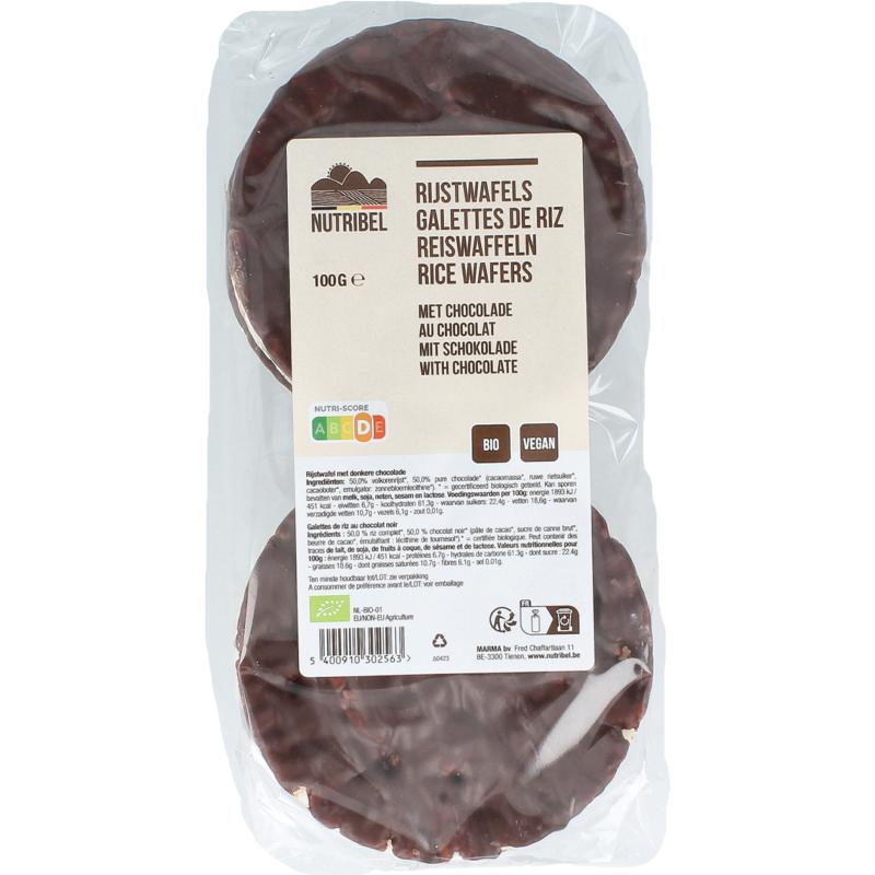 Nutribel Rijstwafels Met Pure Chocolade Bio