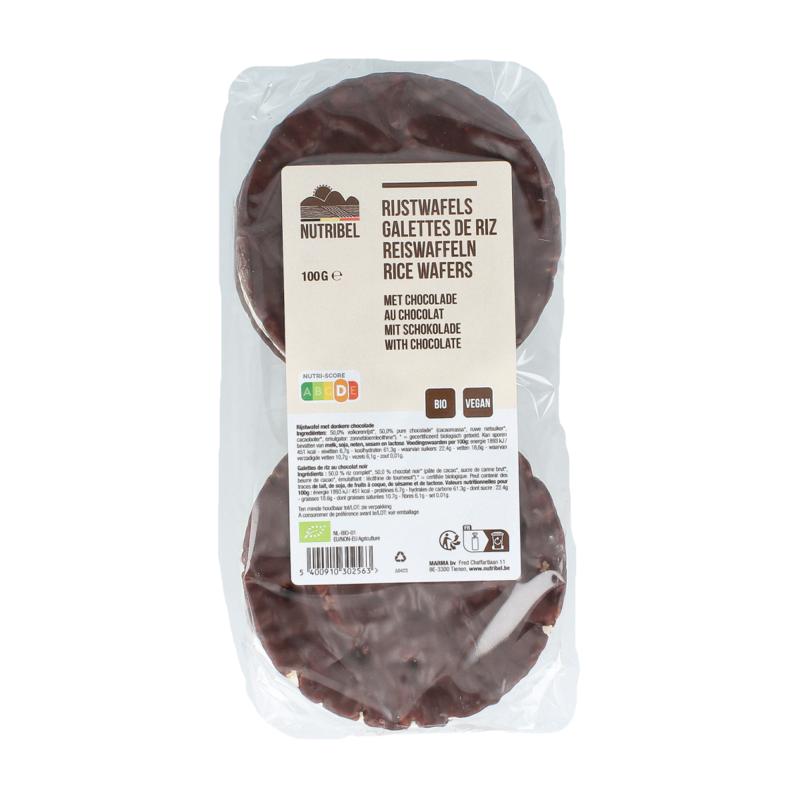 Nutribel Rijstwafels Met Pure Chocolade Bio