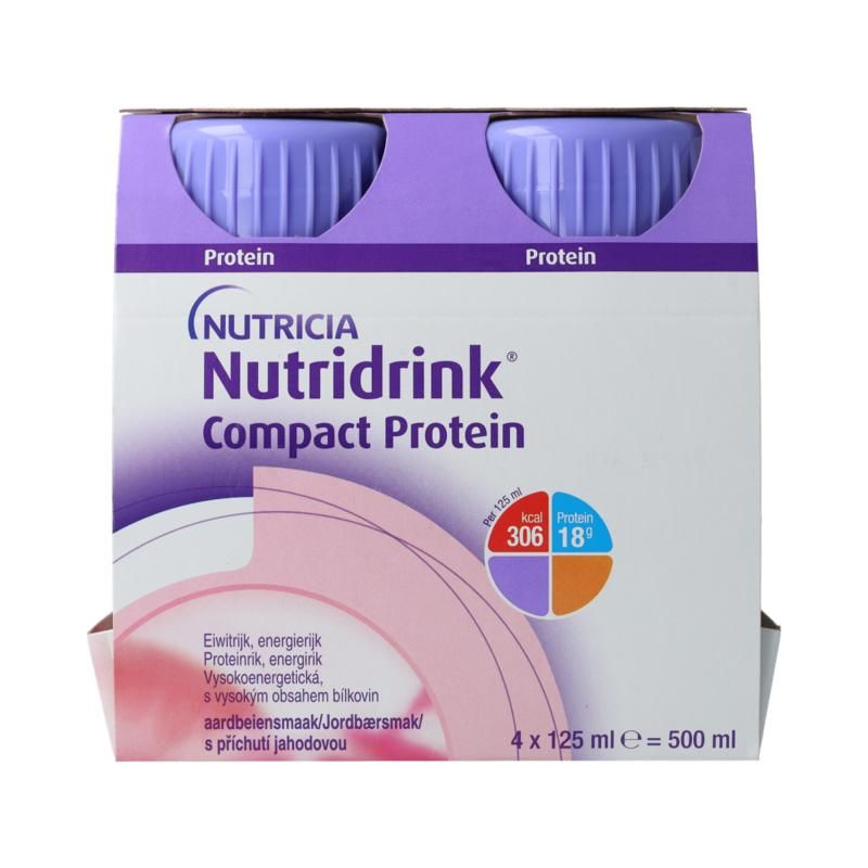 Nutridrink Compact Proteine Aardbei 125Ml