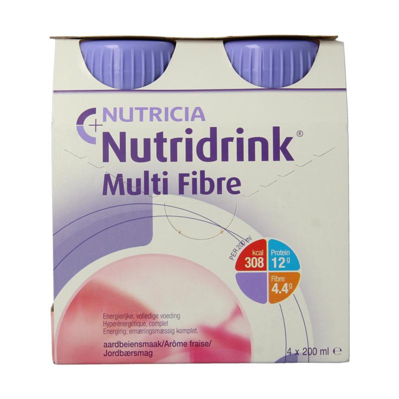 Nutridrink Multi Fibre Aardbei 200Ml