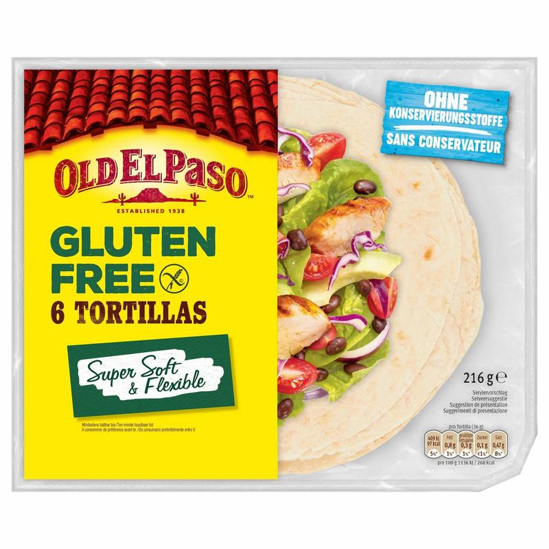 Old El Paso Tortillas Glutenvrij 6 Stuks