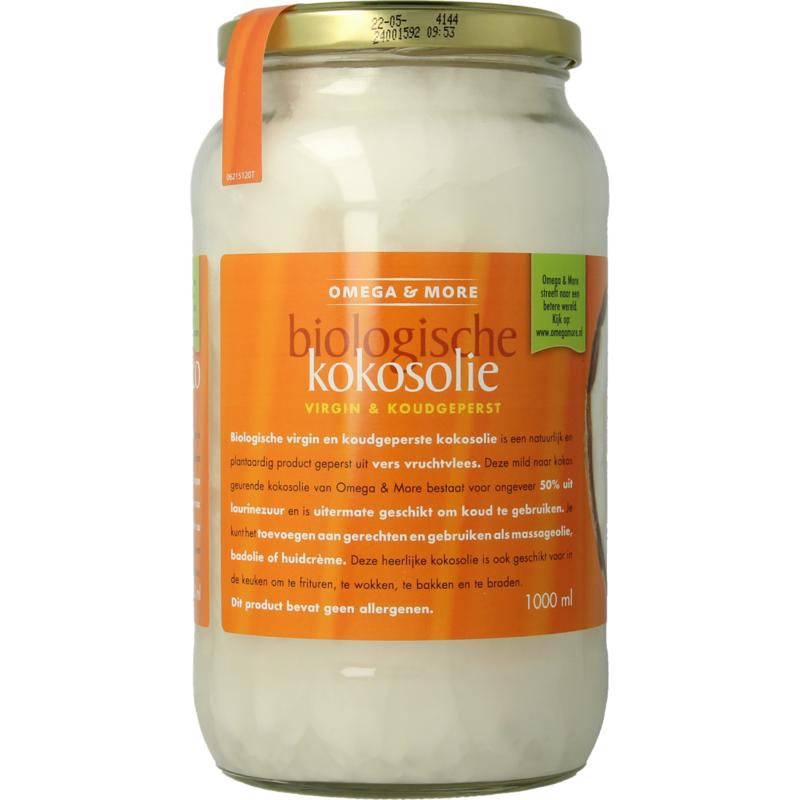 Omega&More Kokosolie Extra Virgin Glas Bio