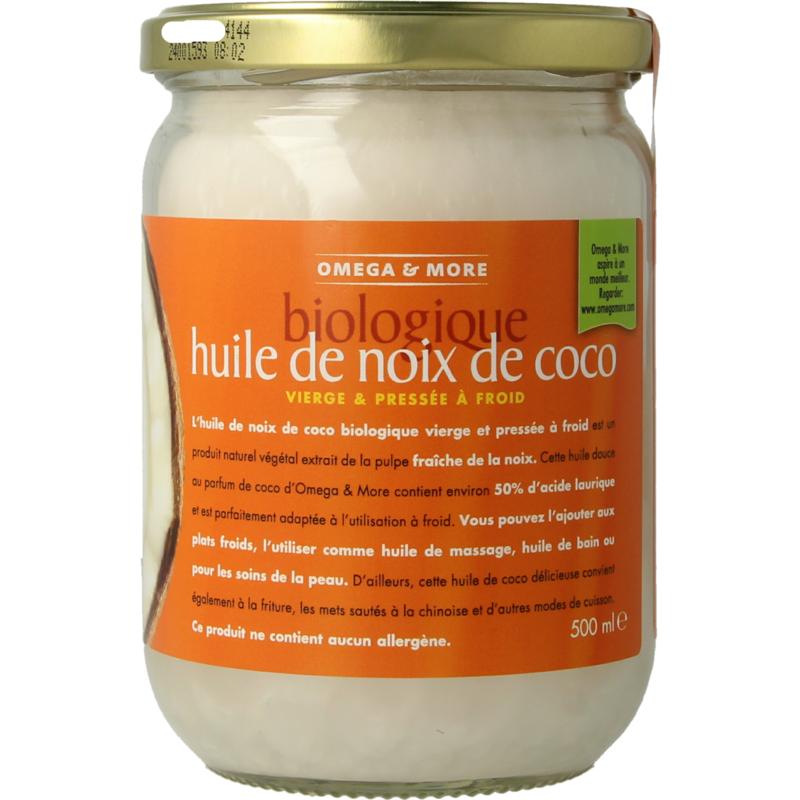 Omega&More Kokosolie Extra Virgin Glas Bio