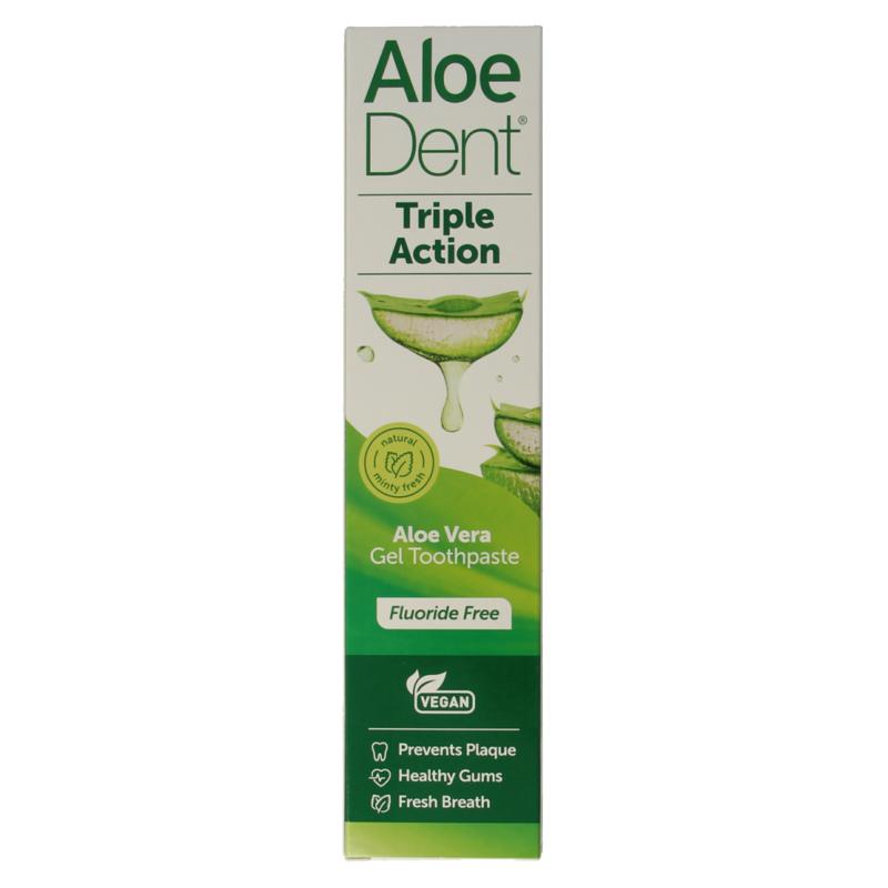 Aloe Dent Tandpasta Aloe Vera Triple Action Fluor Free