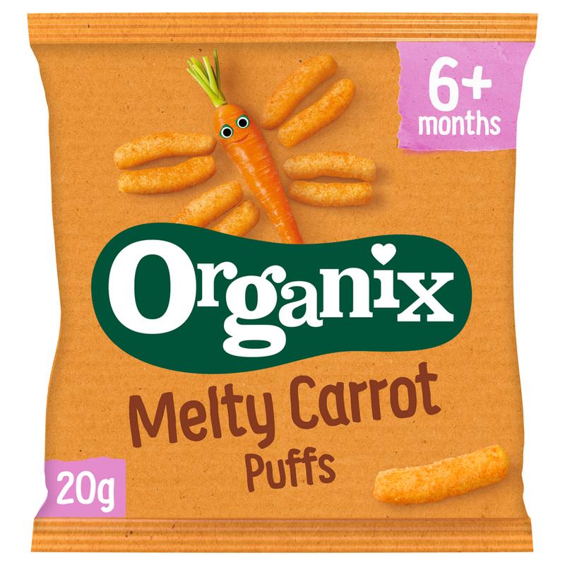 Organix Mais Knabbels Met Wortel 6+M Bio