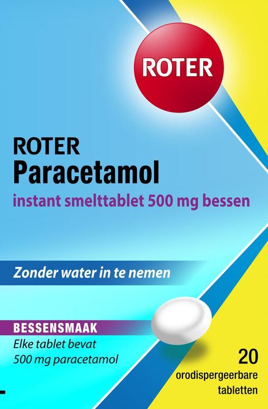 Roter Paracetamol 500Mg Smelttablet Bessen Smaak
