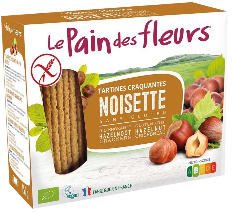 Pain Des Fleurs Krokante Crackers Hazelnoot Glutenvrij Bio