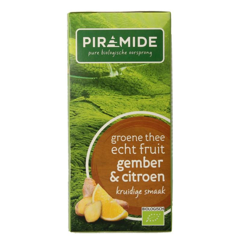 Piramide Groene Thee Met Gember En Citroen Bio
