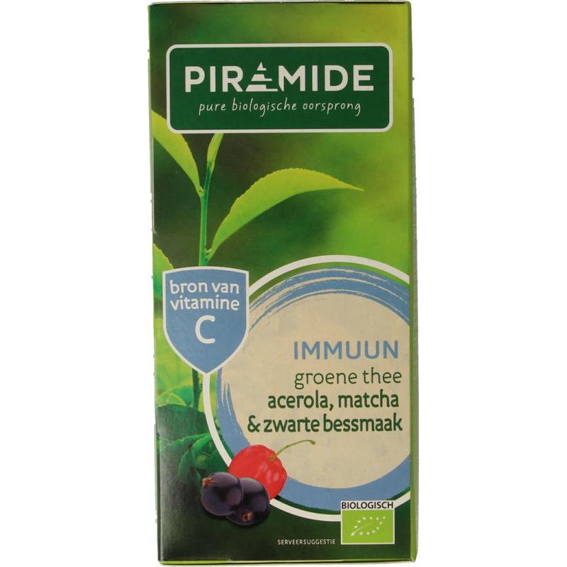 Piramide Immuun Groene Thee Acerola Matcha & Zwarte Bes Bio