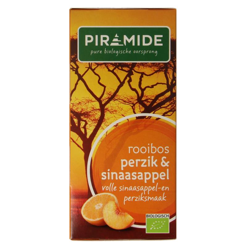 Piramide Rooibos Perzik Sinaasappel Thee Bio