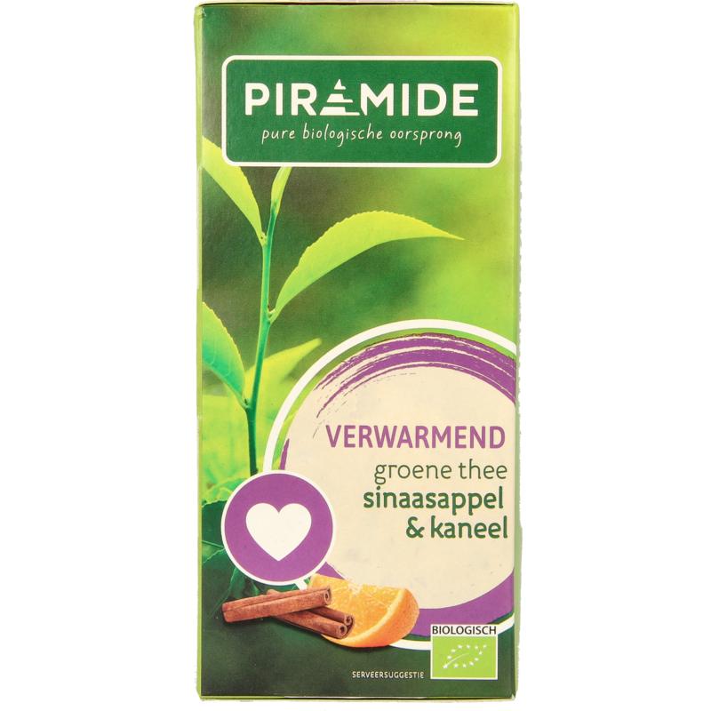Piramide Verwarmend Groene Thee Sinaasappel & Kaneel Bio