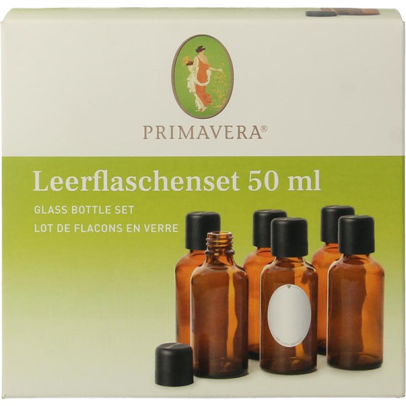 Primavera Lege Flessen Set 6X50ml Schenkdop Bruin Glas
