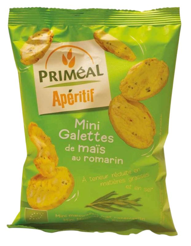 Primeal Aperitive Mini Maiscrackers Olijf Rozemarijn Bio
