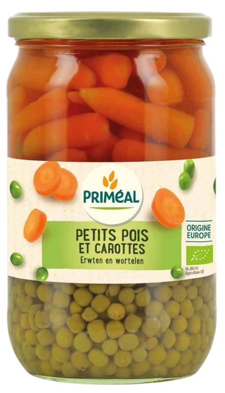 Primeal Doperwten Wortelen Bio