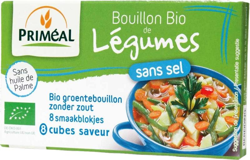 Primeal Groentebouillon Blokjes Zonder Zout 9 Gram Bio