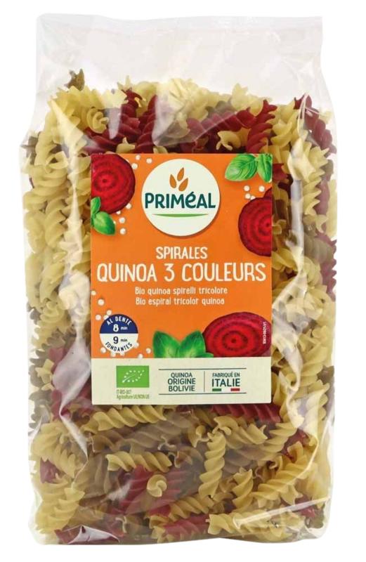 Primeal Organic Fusilli 3 Kleur Tarwe Quinoa Bio