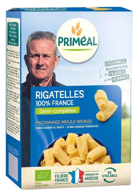 Primeal Rigatelle Halfvolkoren Pasta Bio