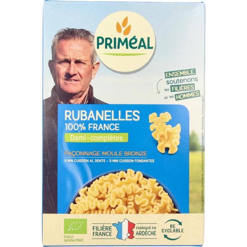 Primeal Rubanelle Halfvolkoren Pasta Bio