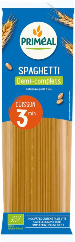 Primeal Spaghetti Halfvolkoren Snelkokend Bio