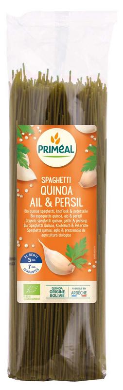 Primeal Spaghetti Tarwe Quinoa Knoflook Peterselie Bio