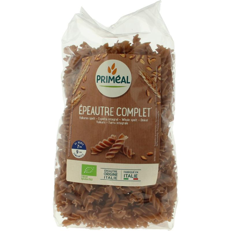 Primeal Spelt Fusilli Spiralen Volkoren Bio