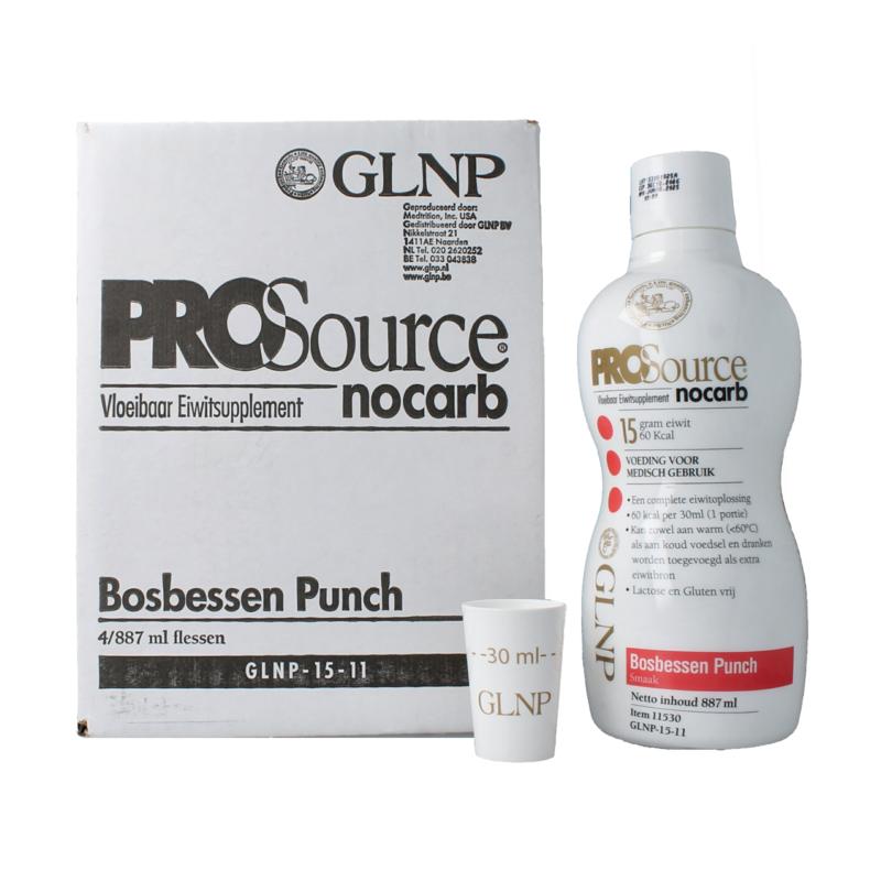 Prosource Nocarb Bosbessen 887Ml