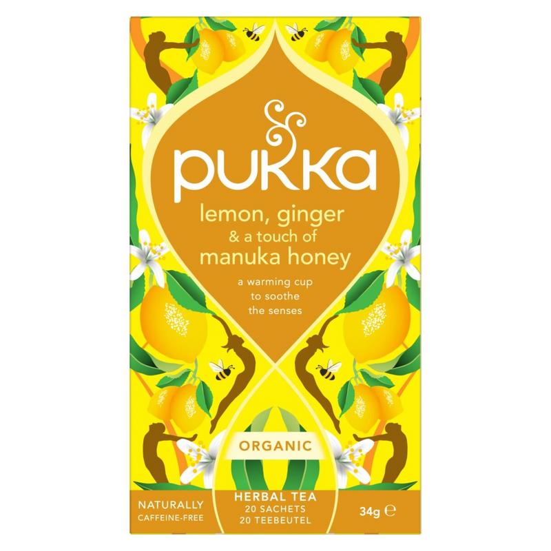 Pukka Lemon Ginger Touch Of Manuka Honey Bio