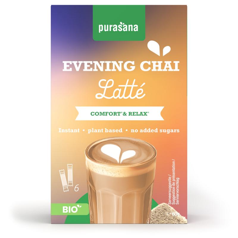 Purasana Instant Evening Chai Latte 6X10g Bio