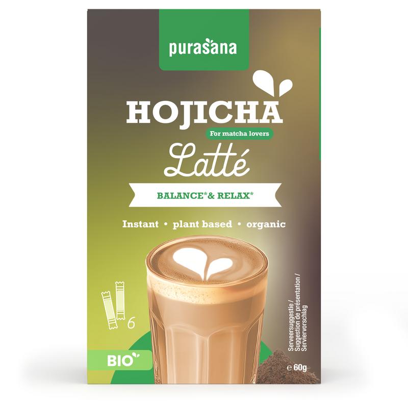 Purasana Instant Hojicha Latte 6X10g Bio