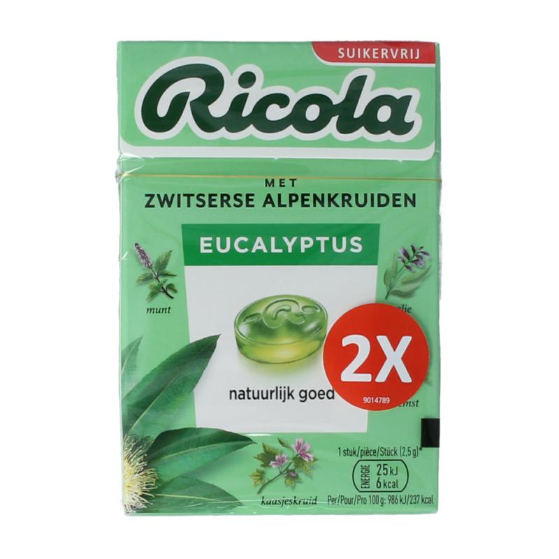 Ricola Eucalyptus Suikervrij Duo Pack