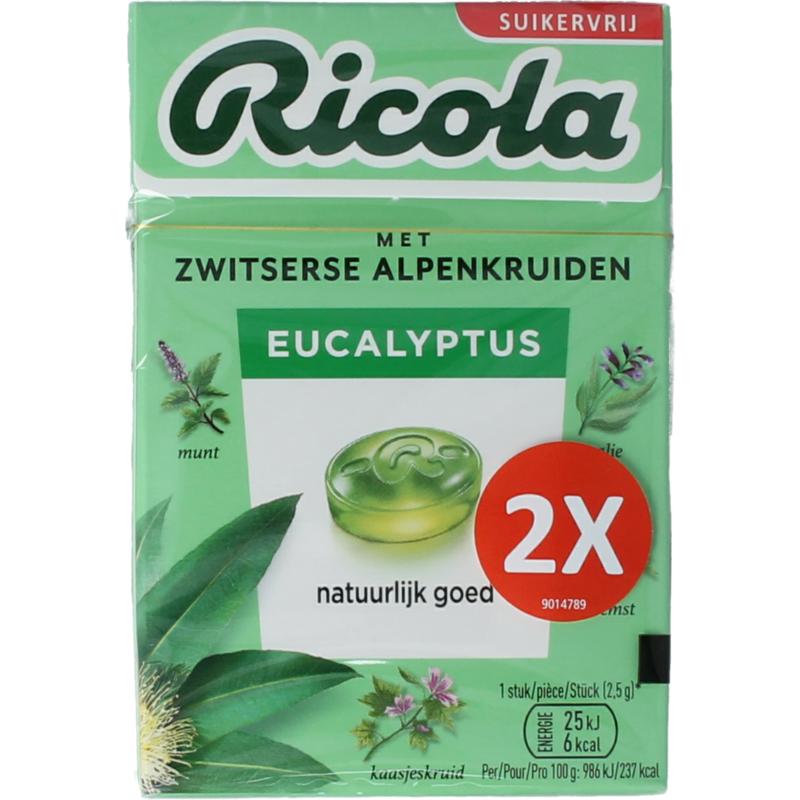 Ricola Eucalyptus Suikervrij Duo Pack