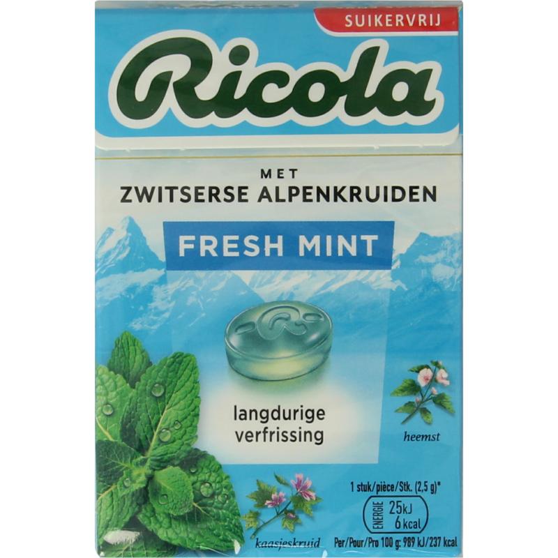 Ricola Fresh Mint Suikervrij Doosje