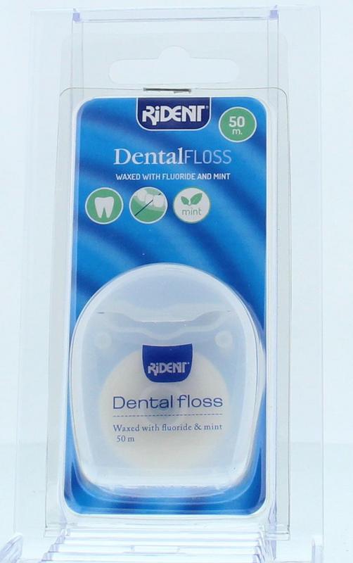 Rident Flossdraad Was Fluor Mint 50 Meter