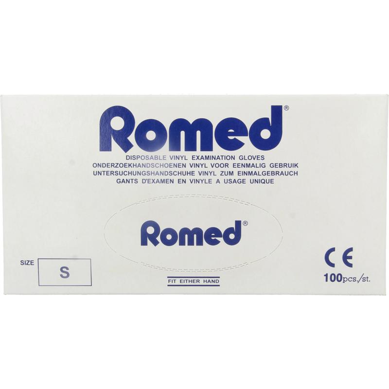 Romed Vinyl Handschoen Niet Steriel Gepoederd S
