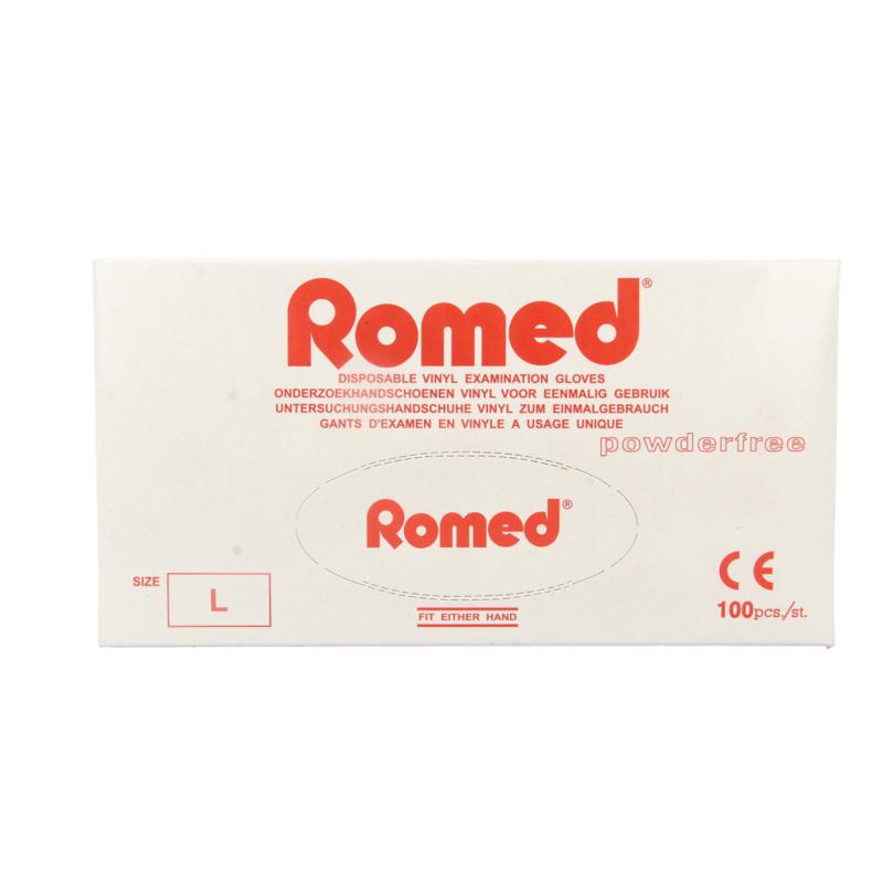 Romed Vinyl Handschoen Niet Steriel Poedervrij L