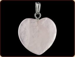 Ruben Robijn Hanger Hart 20Mm Roze Kwarts