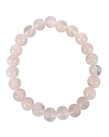 Ruben Robijn Kralenarmband Roze Kwarts 8Mm