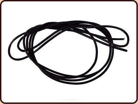 Ruben Robijn Leren Koord Zwart Rond