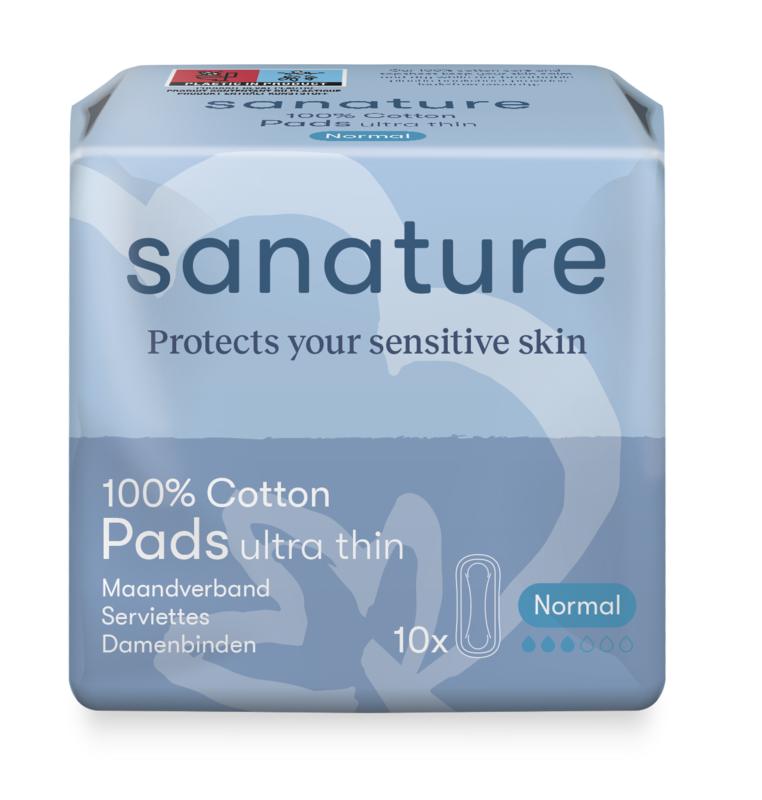 Sanature Maandverband Ultra Normaal 100% Katoen