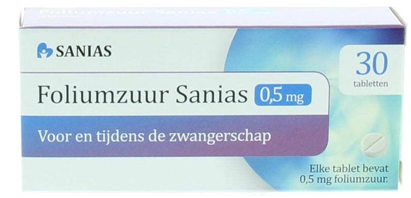 Sanias Foliumzuur 0.5Mg