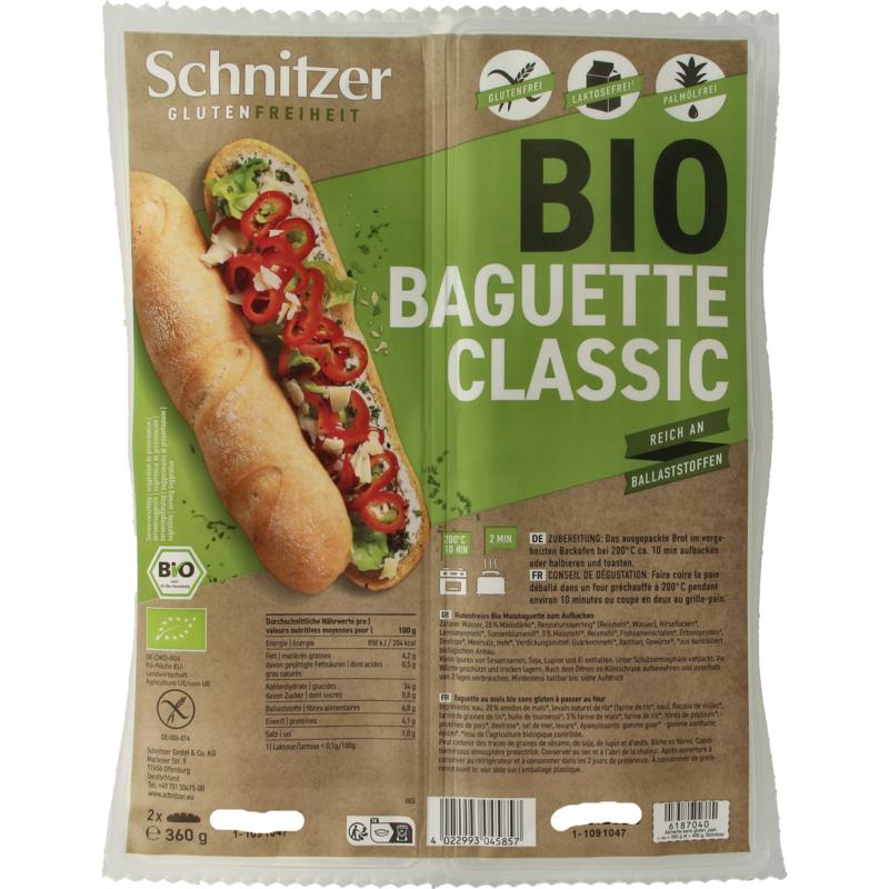 Schnitzer Baguette Classic Glutenvrij Bio
