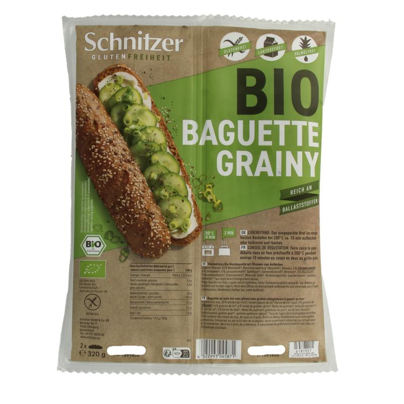 Schnitzer Baguette Grainy Glutenvrij Bio