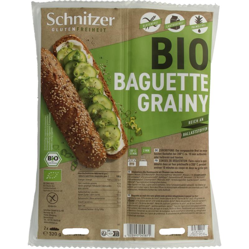 Schnitzer Baguette Grainy Glutenvrij Bio
