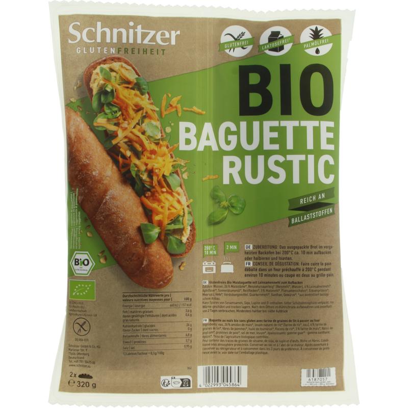 Schnitzer Baguette Rustic 160 Gram Glutenvrij Bio