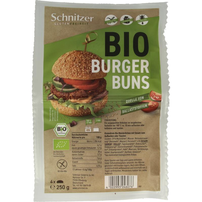 Schnitzer Hamburger Broodjes Glutenvrij Bio