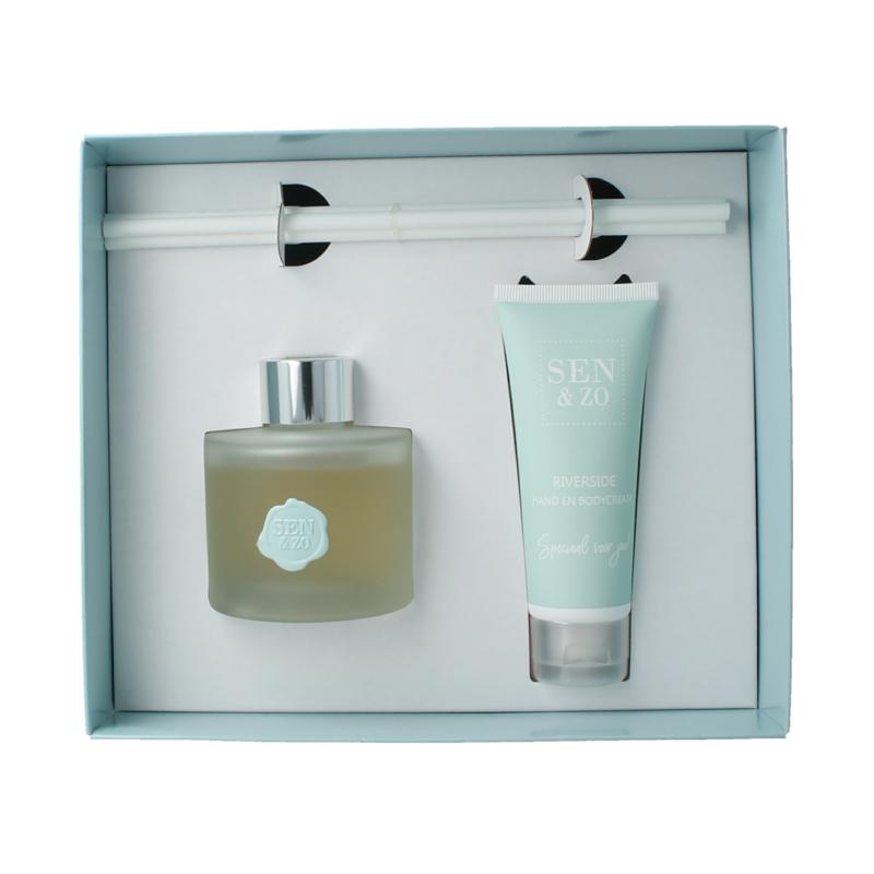 Sen&Zo Cadeauset Riverside Homefragrance Hand&Body Cream