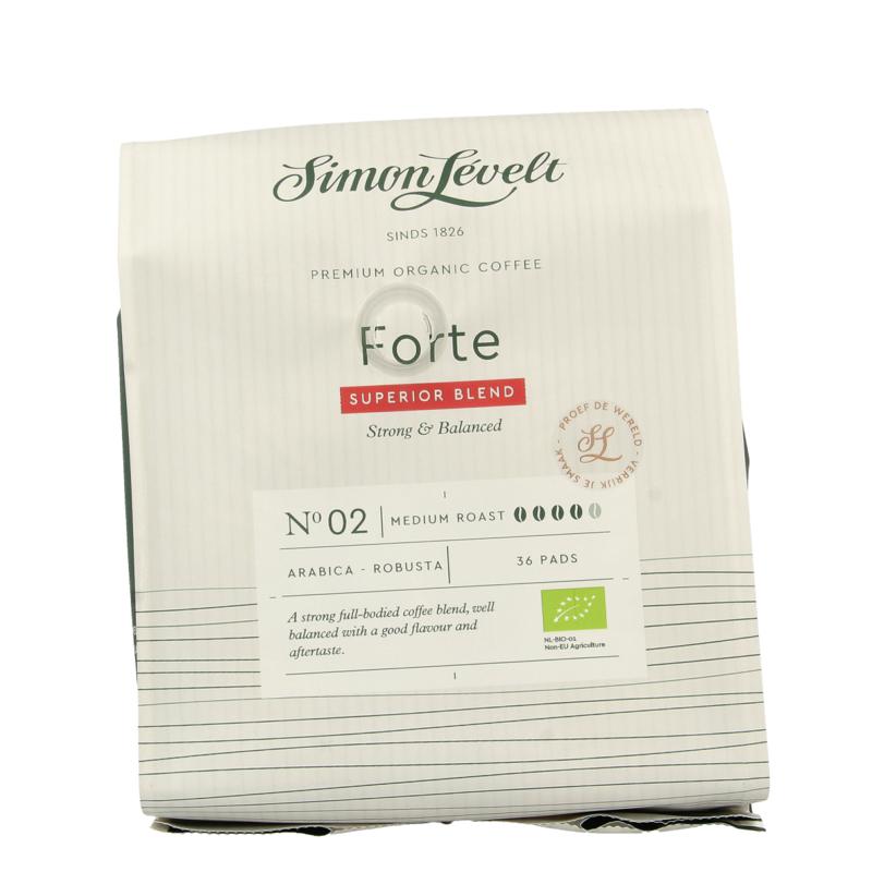 Simon Levelt Cafe Pads Forte Superior Blend Bio Fairtrade