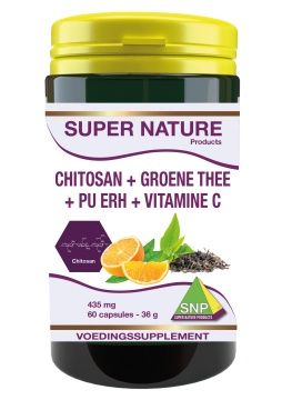 Snp Chitosan Groene Thee Pu Erh Thee Vitamine C 435Mg