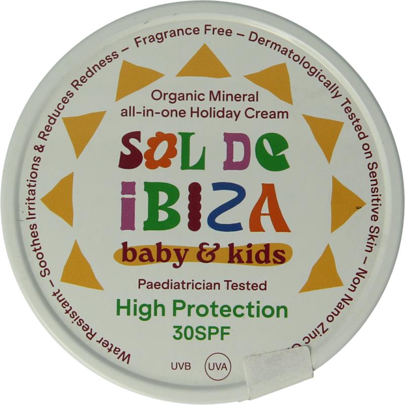 Sol De Ibiza Beschermende Creme Baby&Kids Spf30 Bio