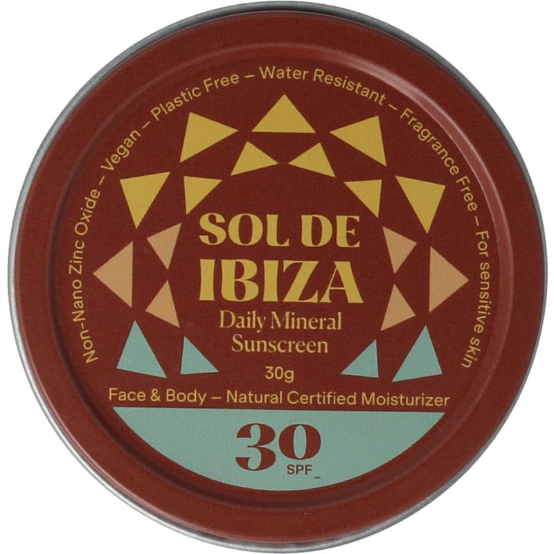 Sol De Ibiza Zonnebrandcreme Spf30 Mini Bio